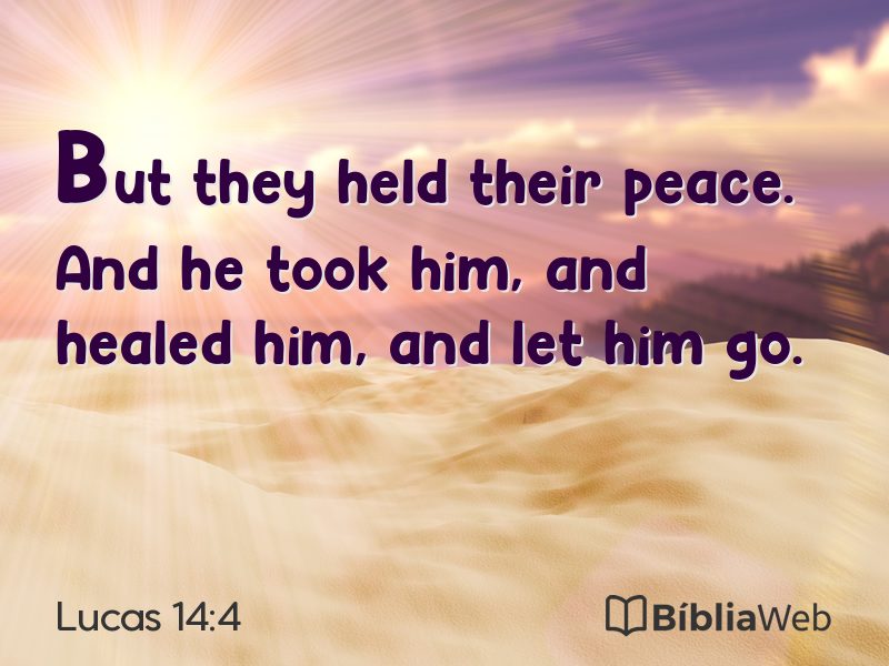 Lucas 14:4 em imagem para compartilhar