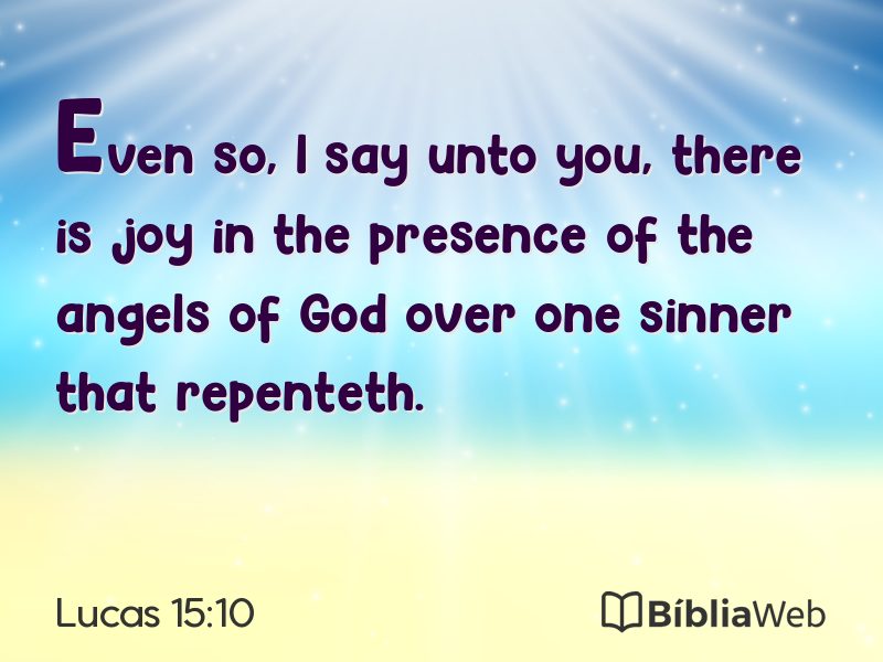 Lucas 15:10 em imagem para compartilhar