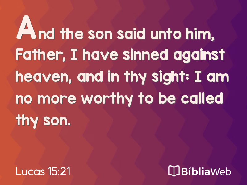 Lucas 15:21 em imagem para compartilhar