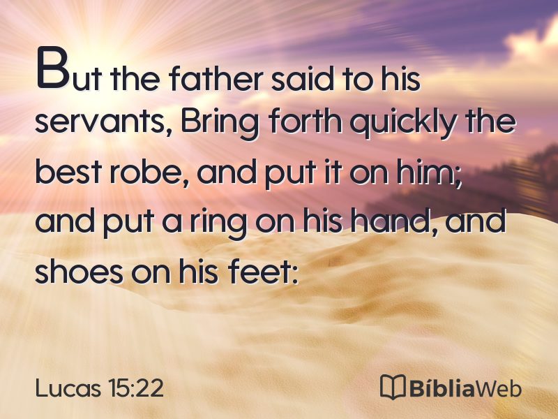Lucas 15:22 em imagem para compartilhar