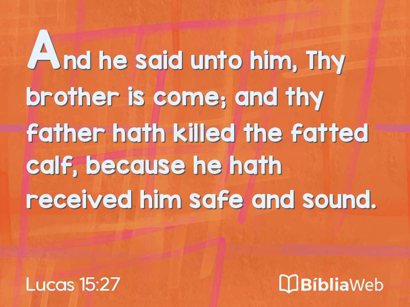 Lucas 15:27 em imagem para compartilhar