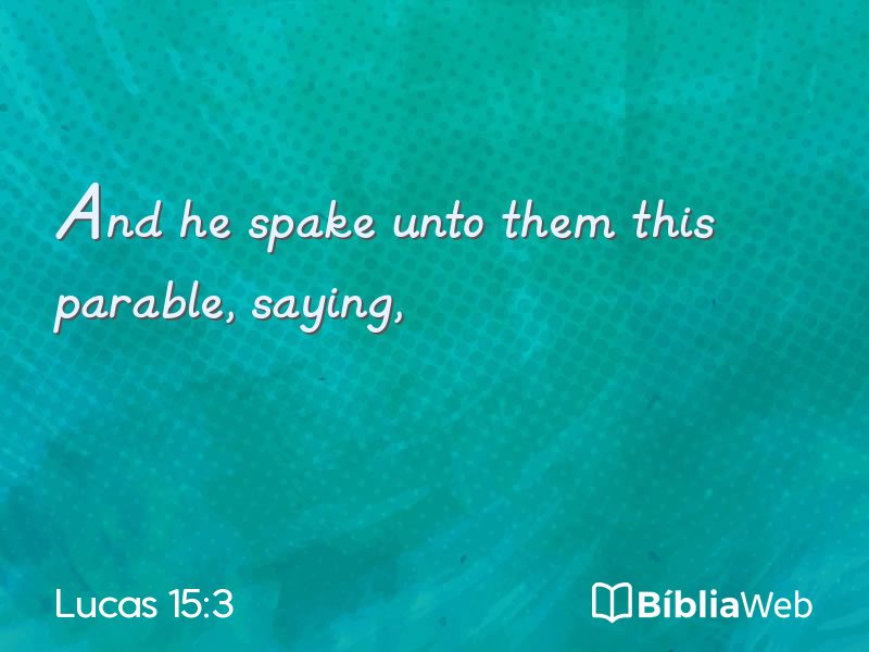 Lucas 15:3 em imagem para compartilhar