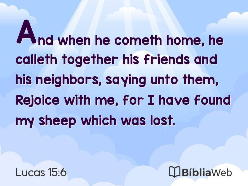 Lucas 15:6 em imagem para compartilhar