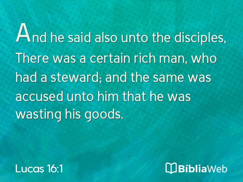 Lucas 16:1 em imagem para compartilhar