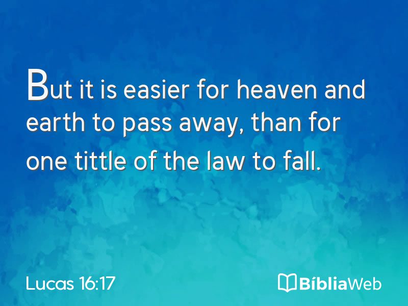 Lucas 16:17 em imagem para compartilhar