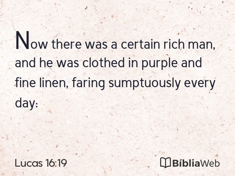 Lucas 16:19 em imagem para compartilhar