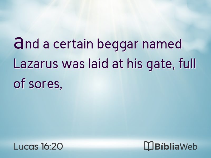 Lucas 16:20 em imagem para compartilhar