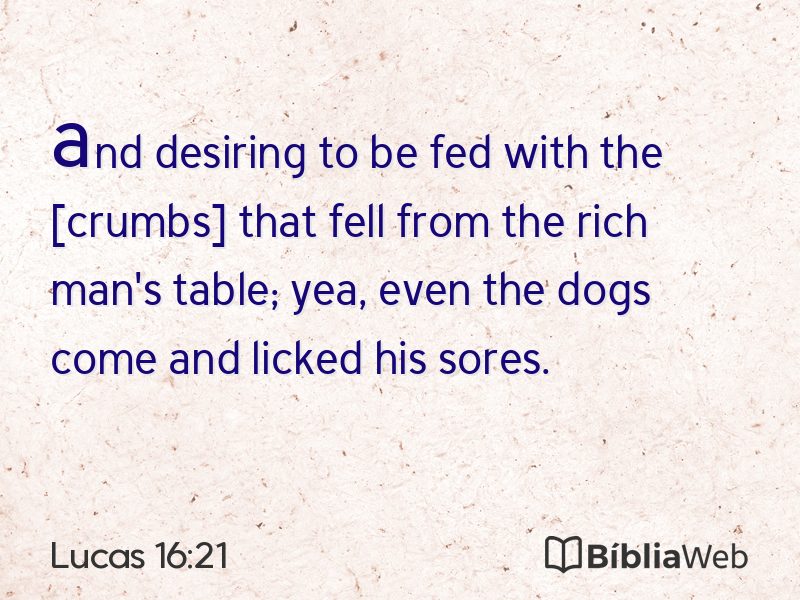 Lucas 16:21 em imagem para compartilhar