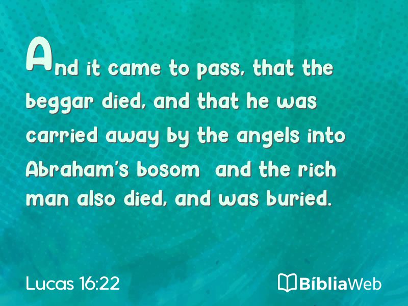 Lucas 16:22 em imagem para compartilhar