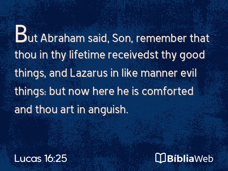 Lucas 16:25 em imagem para compartilhar