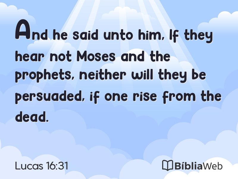 Lucas 16:31 em imagem para compartilhar