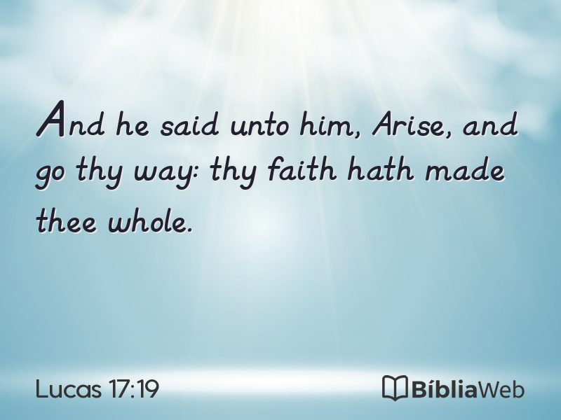 Lucas 17:19 em imagem para compartilhar