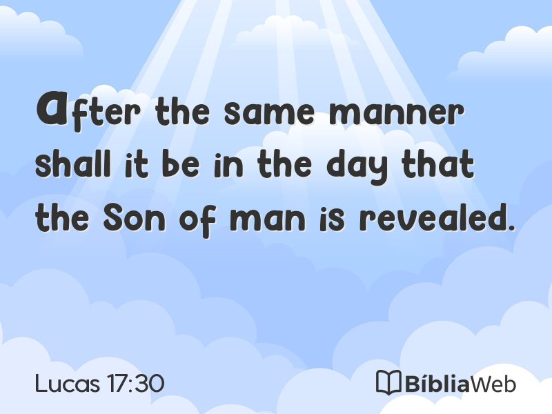 Lucas 17:30 em imagem para compartilhar
