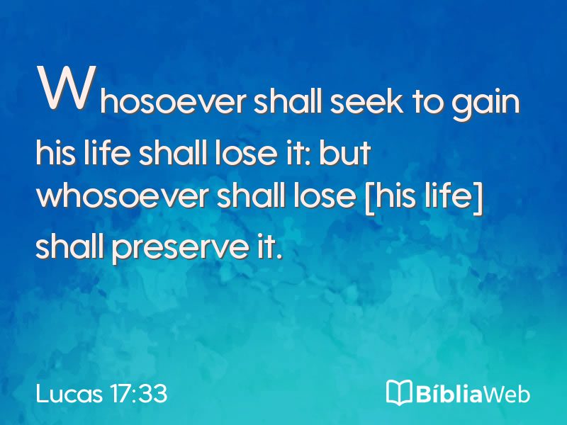 Lucas 17:33 em imagem para compartilhar