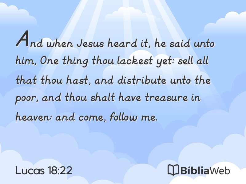Lucas 18:22 em imagem para compartilhar