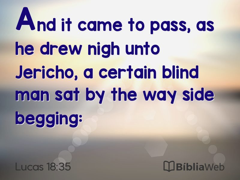 Lucas 18:35 em imagem para compartilhar