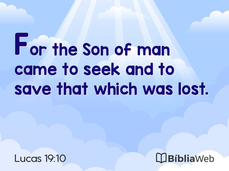 Lucas 19:10 em imagem para compartilhar