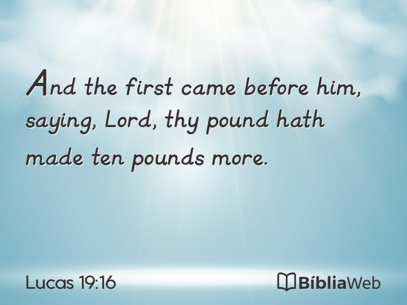 Lucas 19:16 em imagem para compartilhar