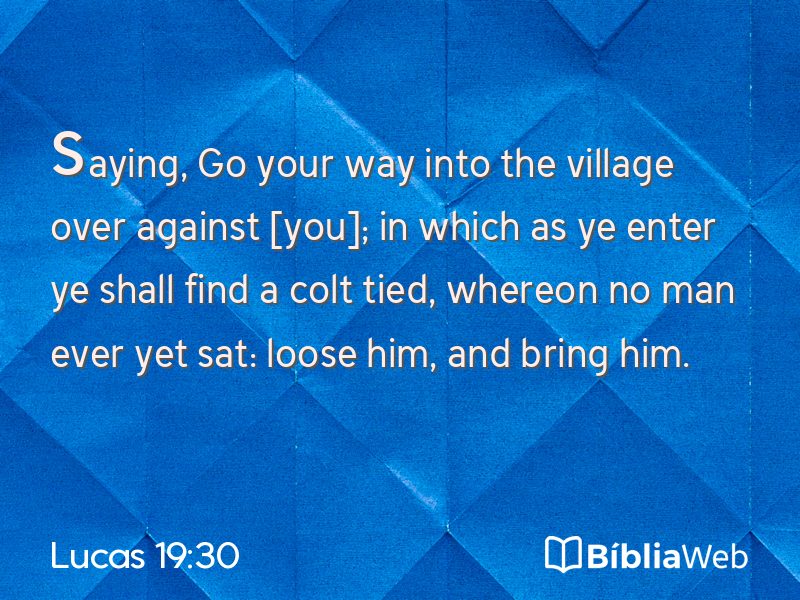 Lucas 19:30 em imagem para compartilhar
