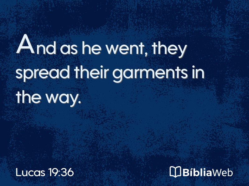 Lucas 19:36 em imagem para compartilhar