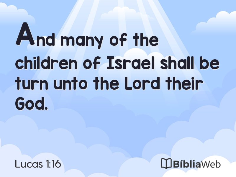 Lucas 1:16 em imagem para compartilhar