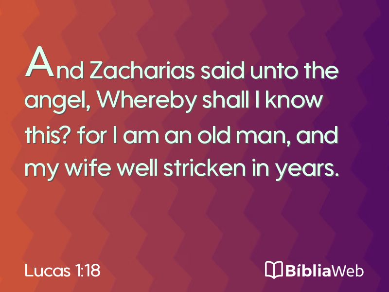 Lucas 1:18 em imagem para compartilhar