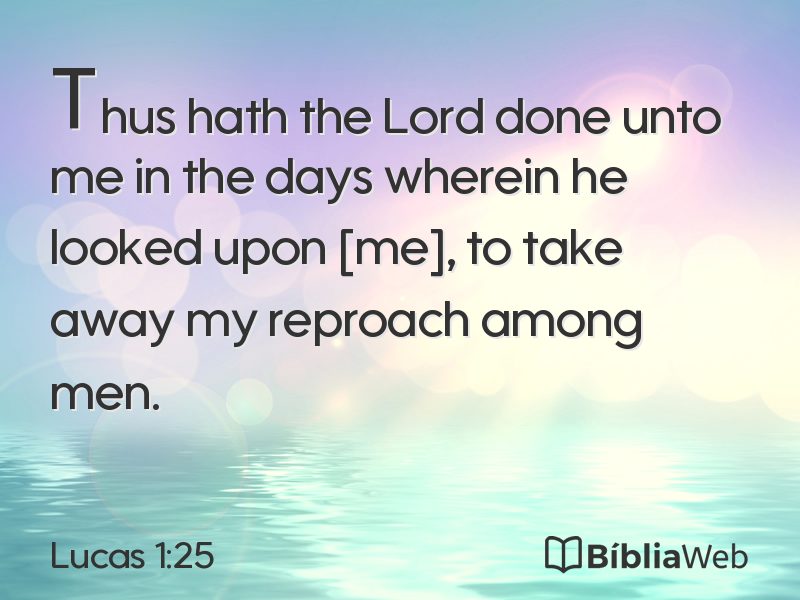 Lucas 1:25 em imagem para compartilhar
