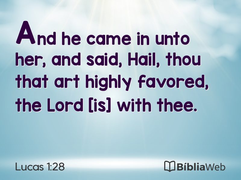 Lucas 1:28 em imagem para compartilhar