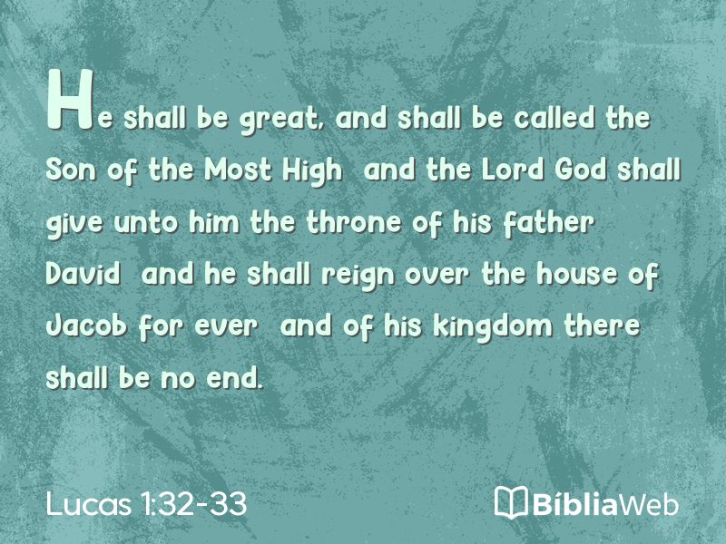 Lucas 1:32-33 em imagem para compartilhar