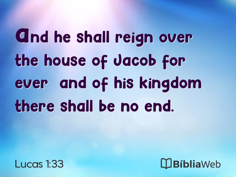 Lucas 1:33 em imagem para compartilhar
