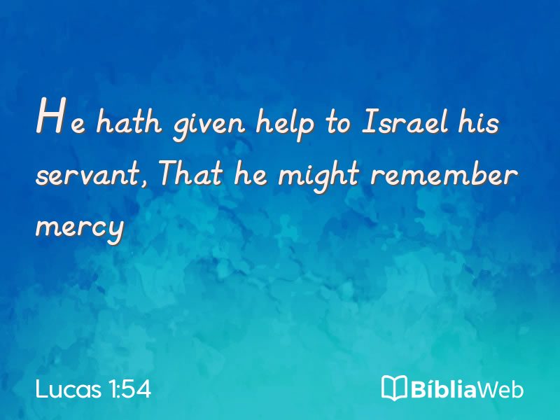 Lucas 1:54 em imagem para compartilhar