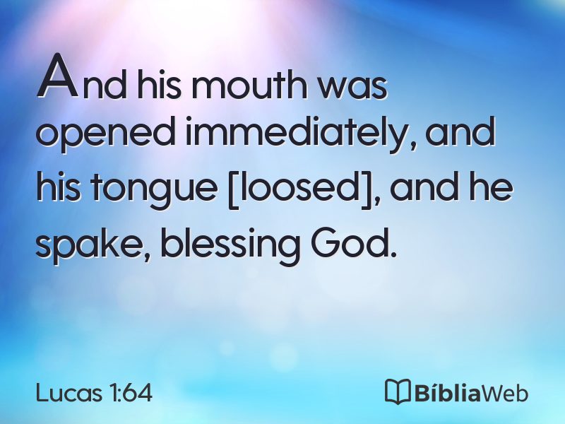 Lucas 1:64 em imagem para compartilhar