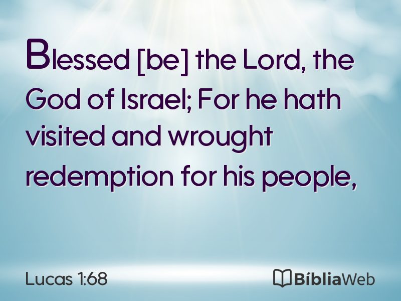 Lucas 1:68 em imagem para compartilhar