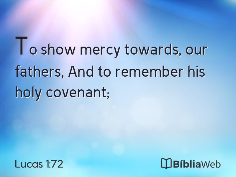 Lucas 1:72 em imagem para compartilhar