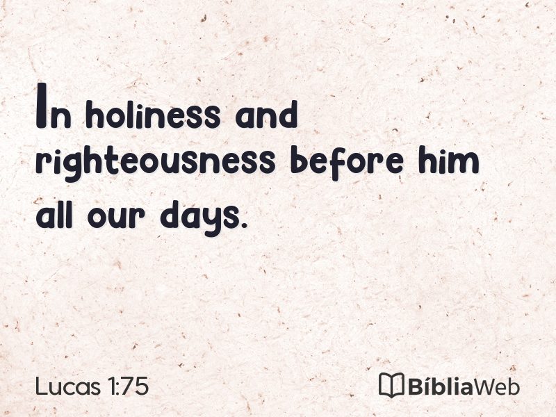 Lucas 1:75 em imagem para compartilhar