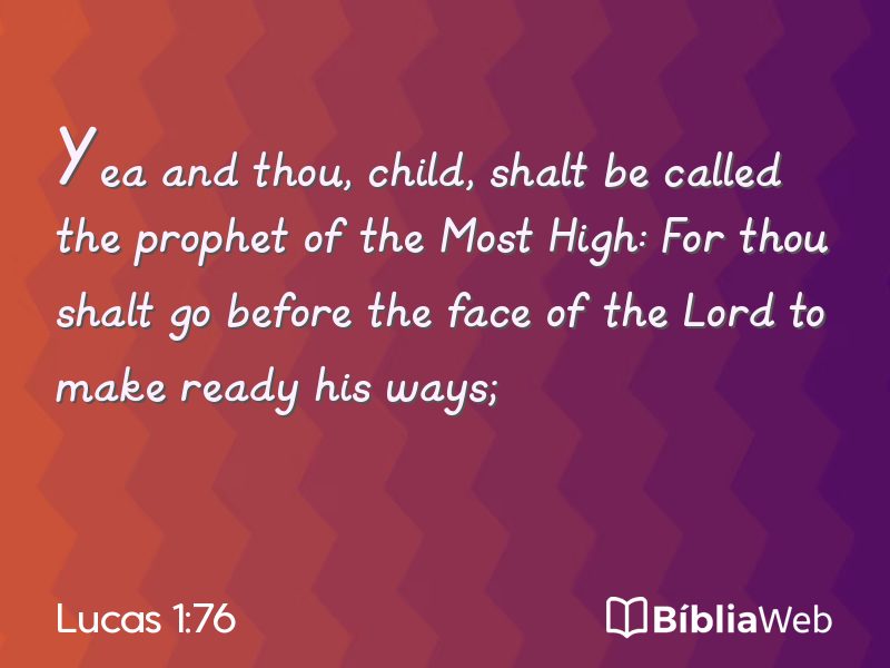 Lucas 1:76 em imagem para compartilhar