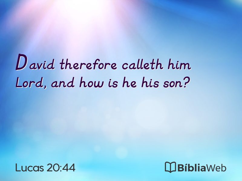 Lucas 20:44 em imagem para compartilhar