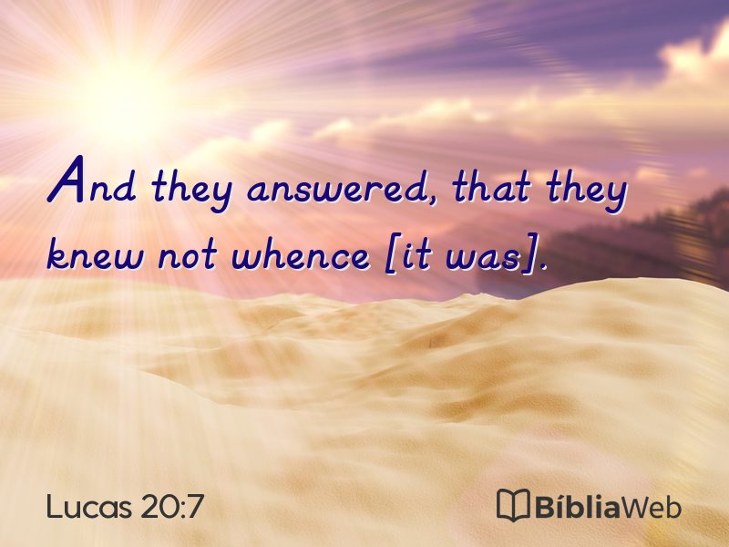 Lucas 20:7 em imagem para compartilhar