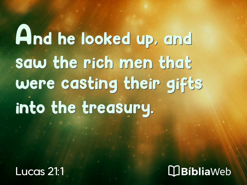 Lucas 21:1 em imagem para compartilhar