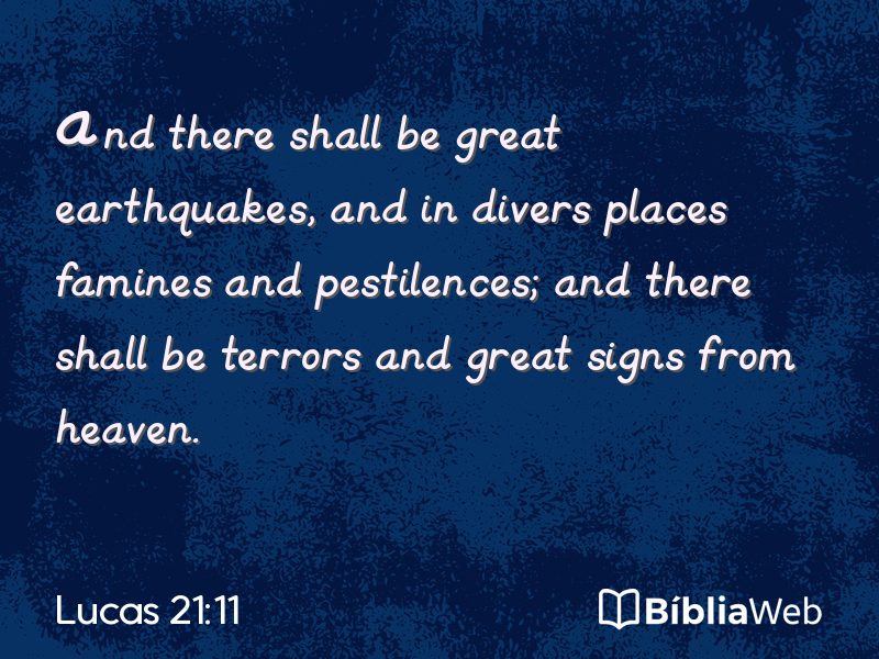 Lucas 21:11 em imagem para compartilhar