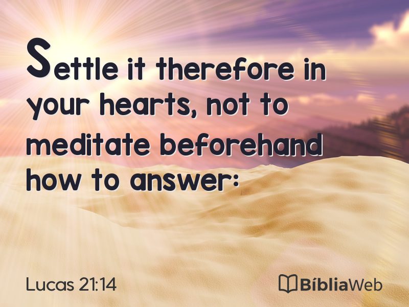 Lucas 21:14 em imagem para compartilhar