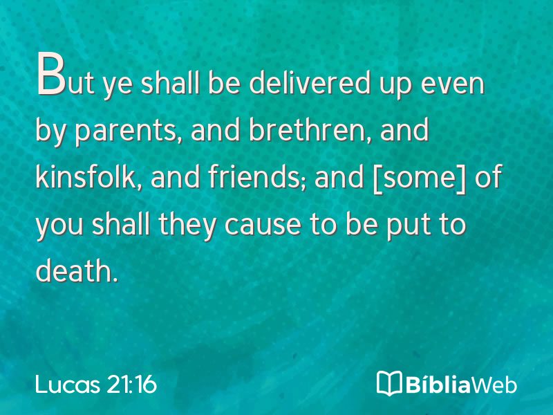 Lucas 21:16 em imagem para compartilhar