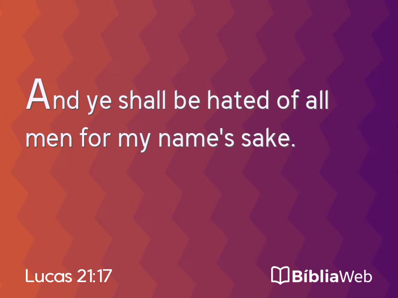 Lucas 21:17 em imagem para compartilhar