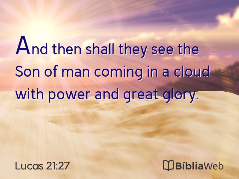 Lucas 21:27 em imagem para compartilhar