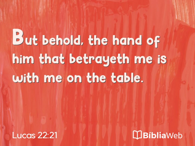 Lucas 22:21 em imagem para compartilhar