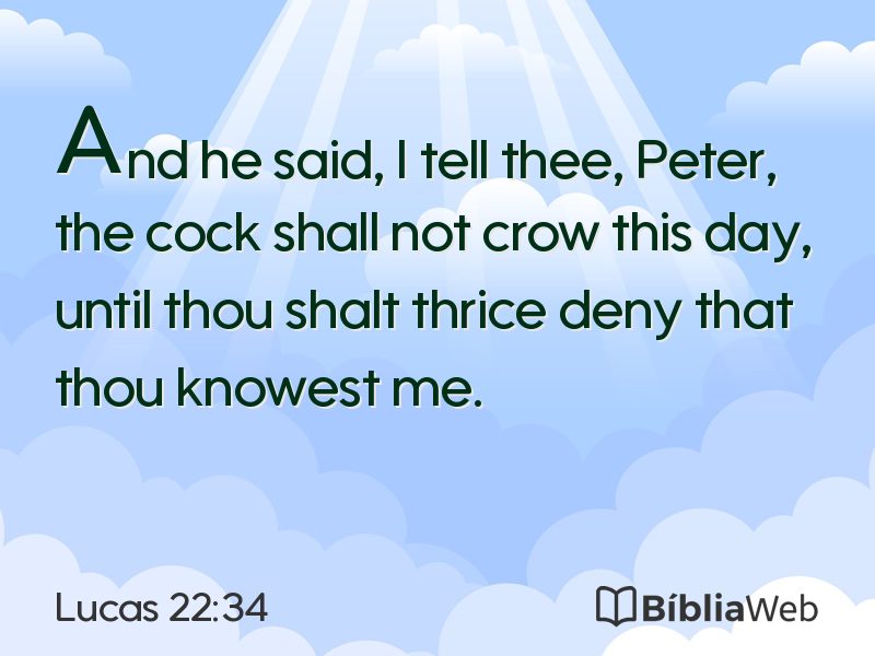 Lucas 22:34 em imagem para compartilhar