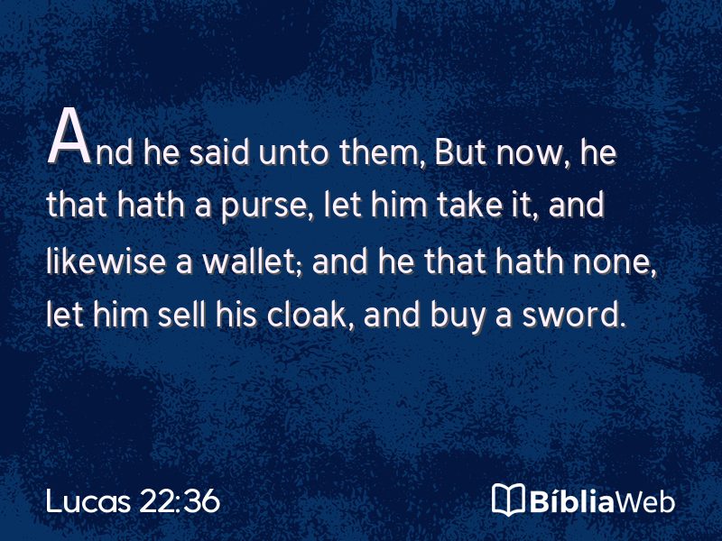 Lucas 22:36 em imagem para compartilhar