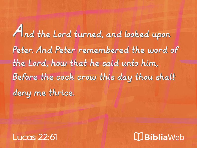 Lucas 22:61 em imagem para compartilhar