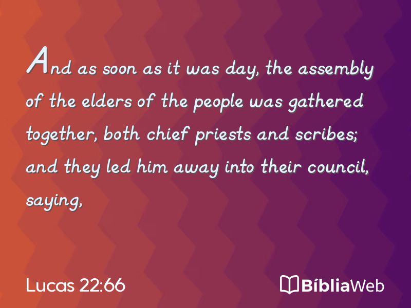 Lucas 22:66 em imagem para compartilhar