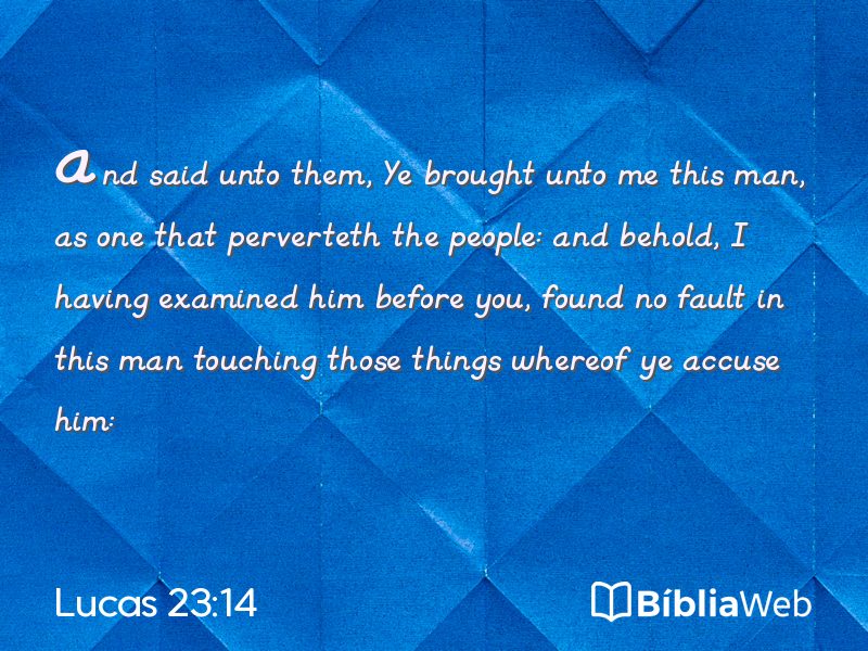Lucas 23:14 em imagem para compartilhar